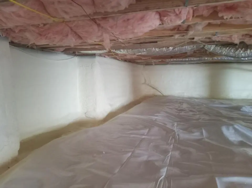 Crawl space encapsulation with closed-cell spray foam for Spray Foam Roofing in Boonville